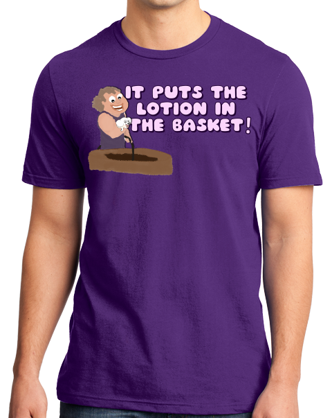 Standard Purple It Puts The Lotion On The Skin - Creepy, Adorable Horror Movie T-shirt