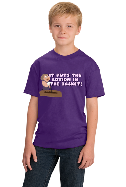 Youth Purple It Puts The Lotion On The Skin - Creepy, Adorable Horror Movie T-shirt