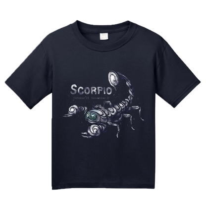 Youth Navy Star Sign: Scorpio - Horoscope Astrology Astrological Scorpion T-shirt