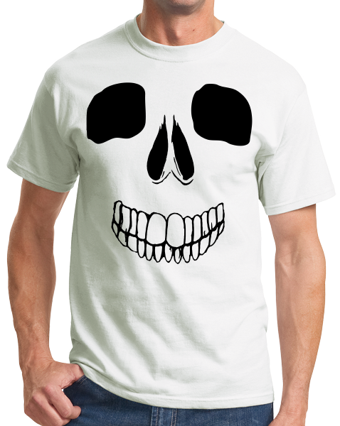 Standard White Skeleton Face - Skull Spooky Halloween Fun Silly Hipster T-shirt