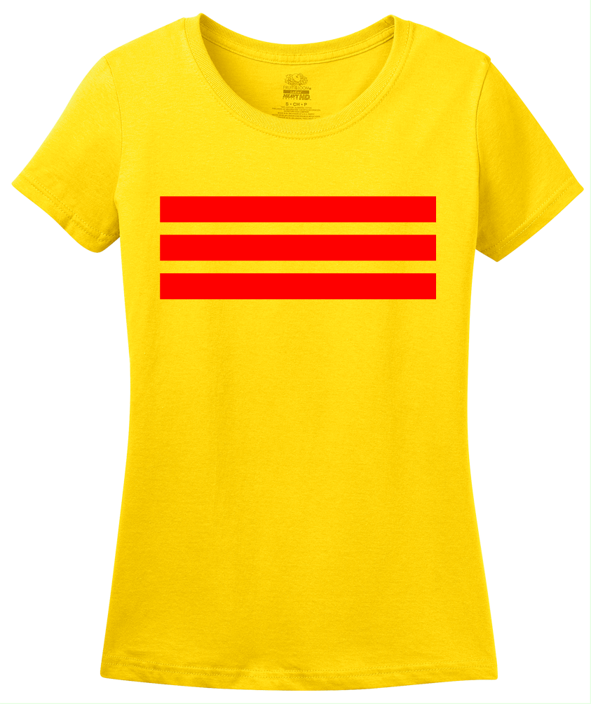 Ladies Yellow South Vietnam Flag - Saigon Pride Vietnam Republic Remember T-shirt