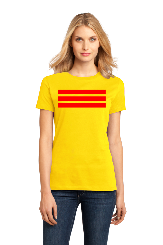 Ladies Yellow South Vietnam Flag - Saigon Pride Vietnam Republic Remember T-shirt