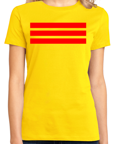 Ladies Yellow South Vietnam Flag - Saigon Pride Vietnam Republic Remember T-shirt