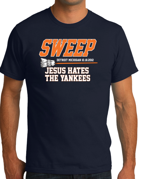 Standard Navy TIGERS SWEEP YANKEES ALCS 2012! T-shirt