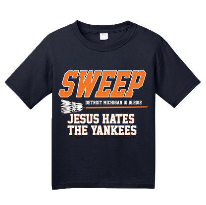 Youth Navy TIGERS SWEEP YANKEES ALCS 2012! T-shirt