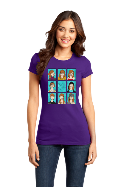 Girly Purple Mary Kate Wiles - Character Illustrations T-shirt
