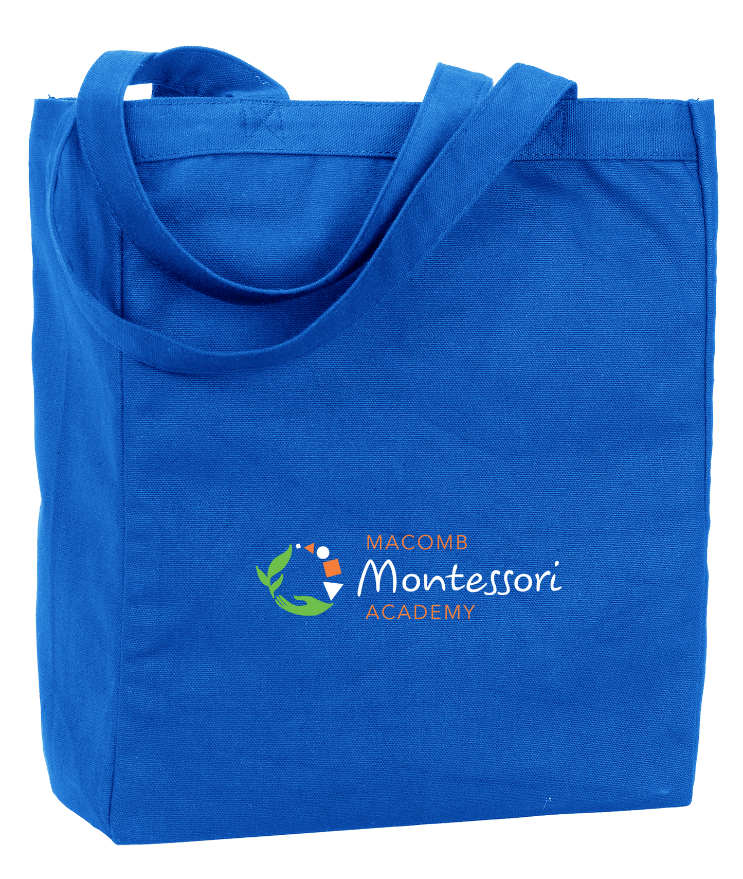 Tote Royal Macomb Montessori Academy Green, White, and Orange Logo Tote