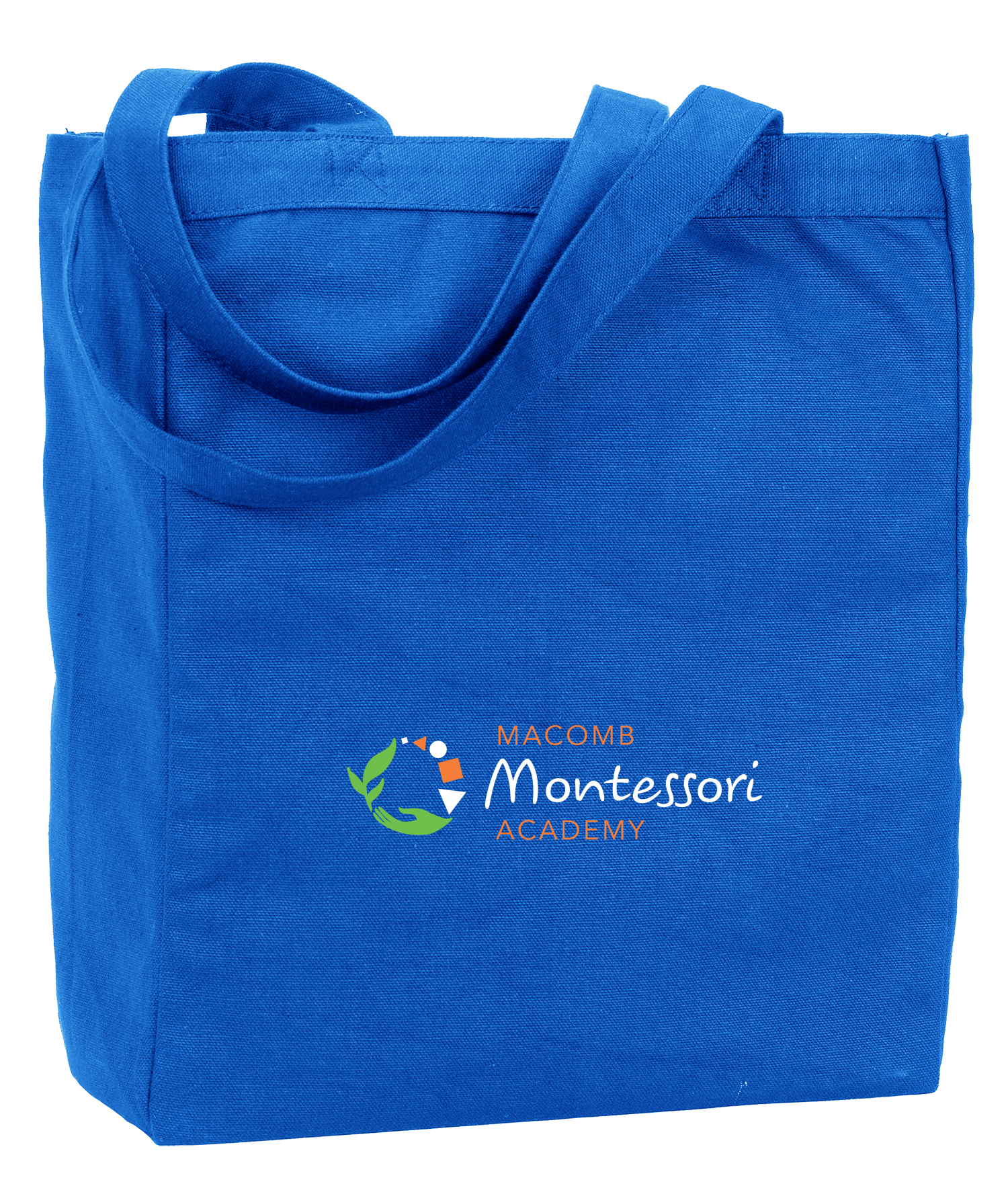 Tote Royal Macomb Montessori Academy Green, White, and Orange Logo Tote