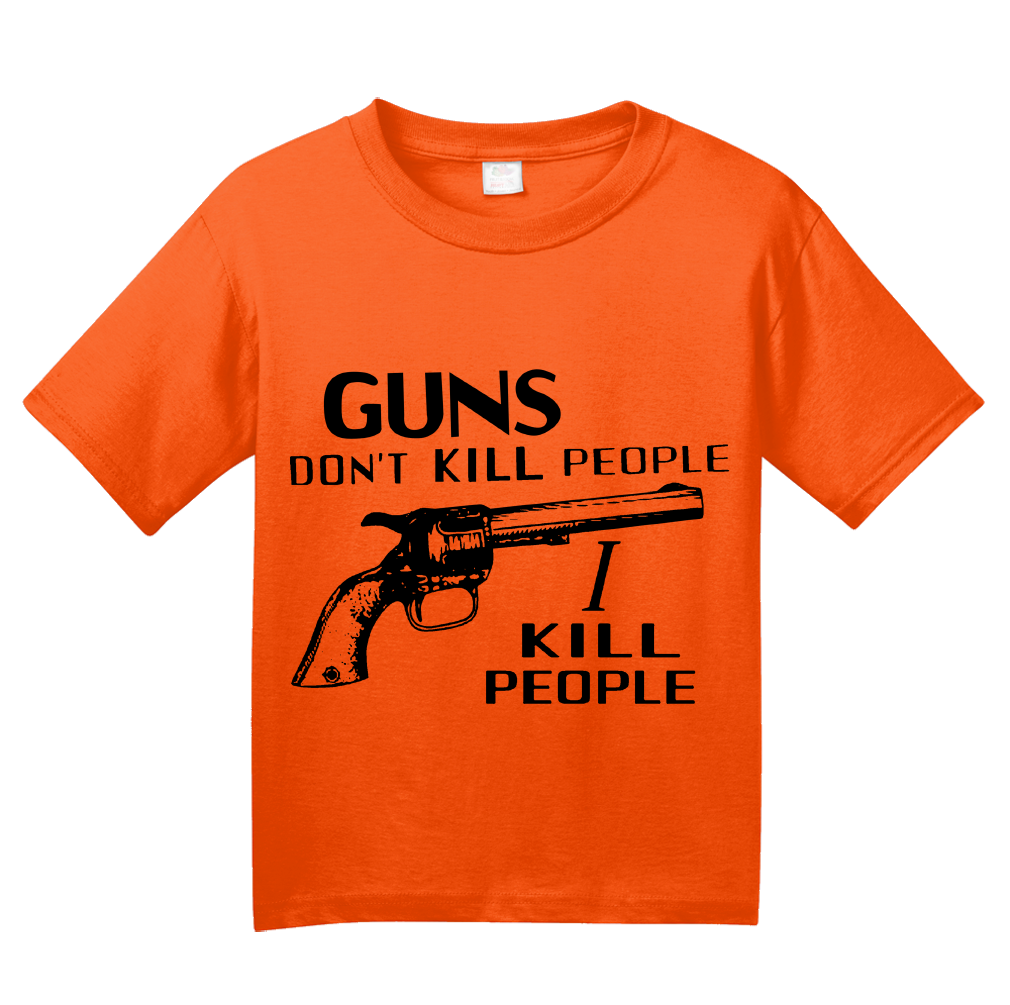 Youth Orange "Guns Don't Kill People - Happy Gilmore Homage  T-shirt