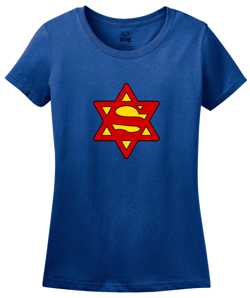 Ladies Royal Super Jew - Funny Hebrew Hannakuh Hero Humor T-shirt