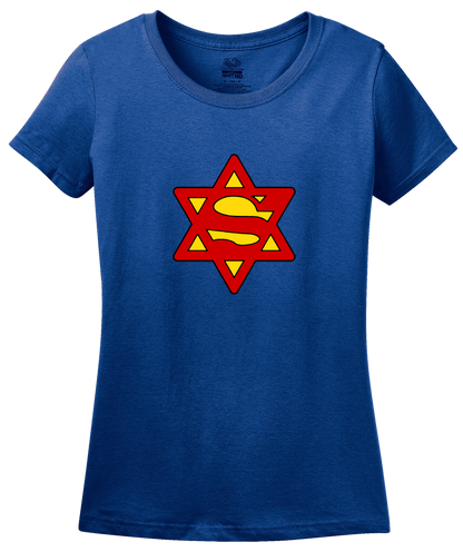 Ladies Royal Super Jew - Funny Hebrew Hannakuh Hero Humor T-shirt