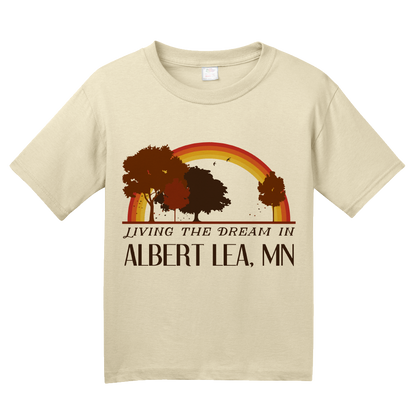 Youth Natural Living the Dream in Albert Lea, MN | Retro Unisex  T-shirt