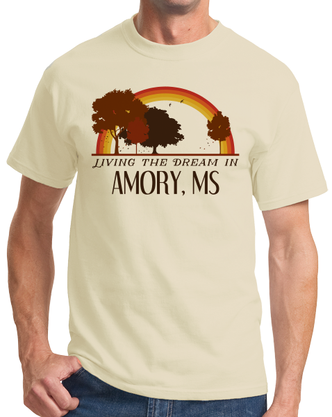 Standard Natural Living the Dream in Amory, MS | Retro Unisex  T-shirt