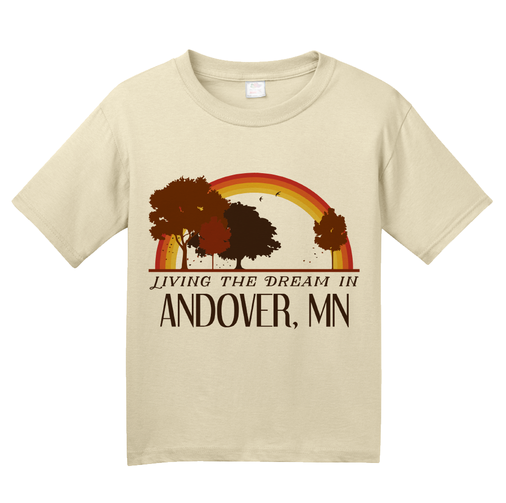 Youth Natural Living the Dream in Andover, MN | Retro Unisex  T-shirt