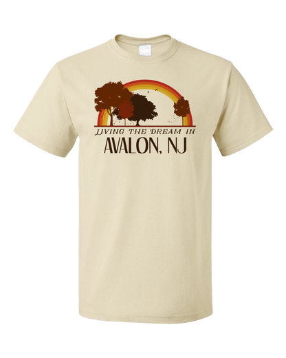 Standard Natural Living the Dream in Avalon, NJ | Retro Unisex  T-shirt