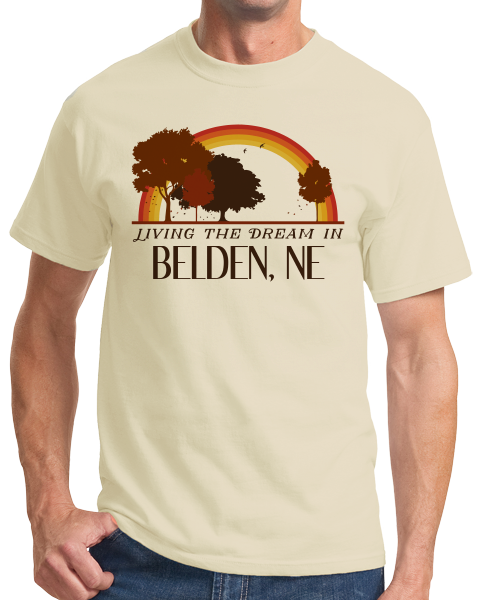 Standard Natural Living the Dream in Belden, NE | Retro Unisex  T-shirt