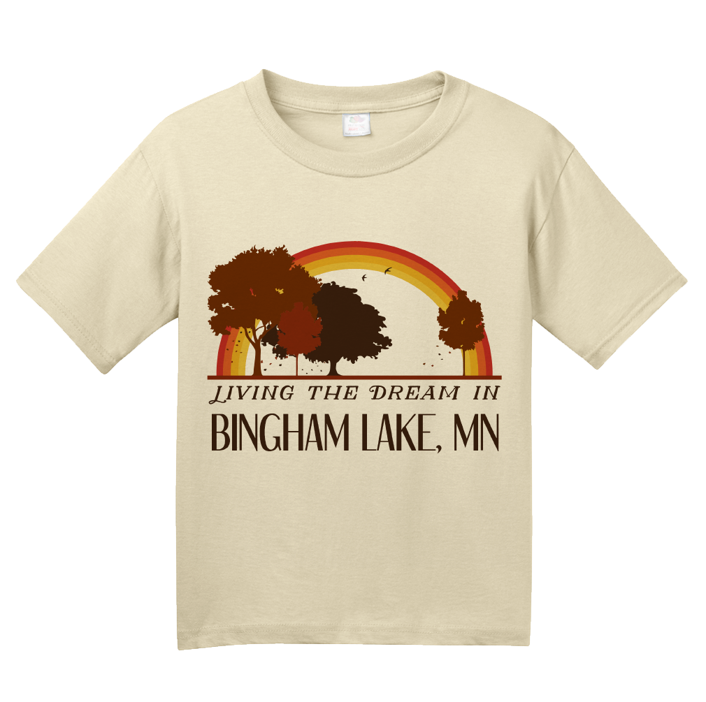 Youth Natural Living the Dream in Bingham Lake, MN | Retro Unisex  T-shirt