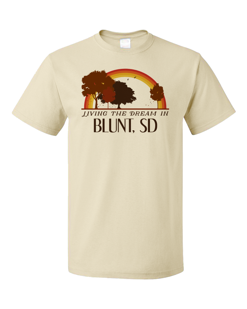 Standard Natural Living the Dream in Blunt, SD | Retro Unisex  T-shirt