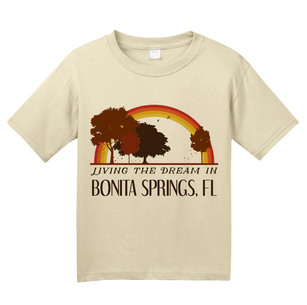 Youth Natural Living the Dream in Bonita Springs, FL | Retro Unisex  T-shirt