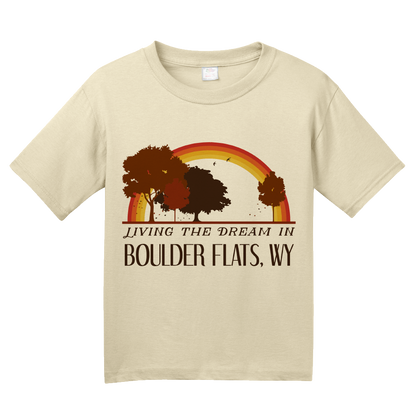 Youth Natural Living the Dream in Boulder Flats, WY | Retro Unisex  T-shirt