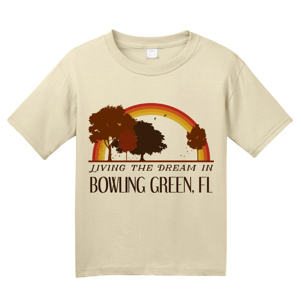 Youth Natural Living the Dream in Bowling Green, FL | Retro Unisex  T-shirt