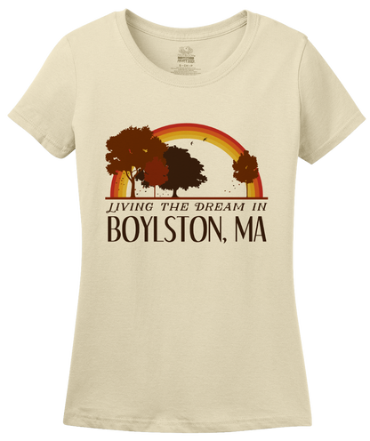 Ladies Natural Living the Dream in Boylston, MA | Retro Unisex  T-shirt