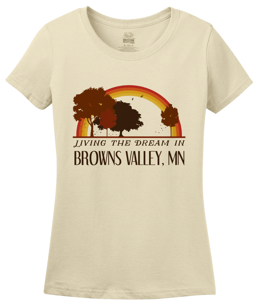 Ladies Natural Living the Dream in Browns Valley, MN | Retro Unisex  T-shirt