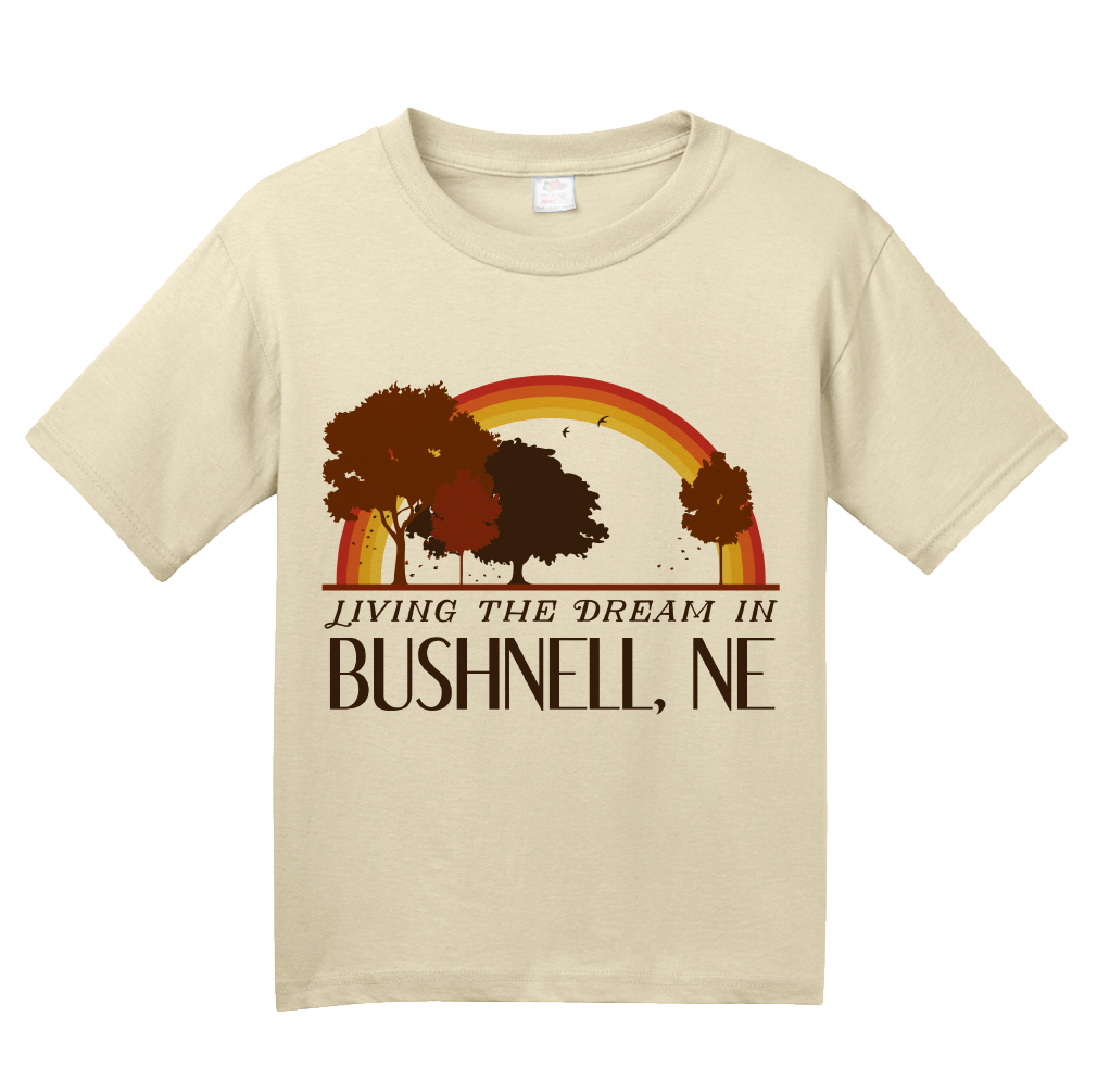 Youth Natural Living the Dream in Bushnell, NE | Retro Unisex  T-shirt