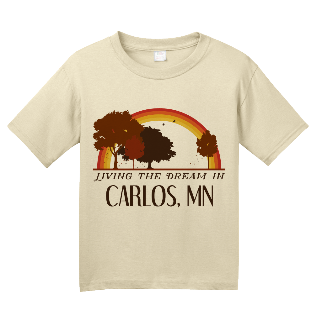Youth Natural Living the Dream in Carlos, MN | Retro Unisex  T-shirt