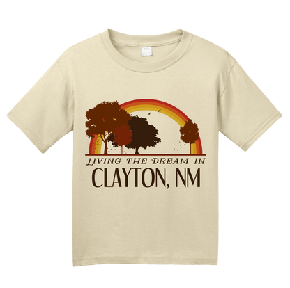 Youth Natural Living the Dream in Clayton, NM | Retro Unisex  T-shirt