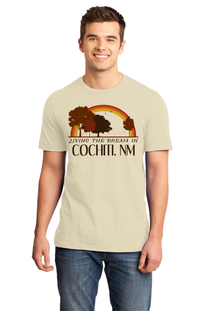 Standard Natural Living the Dream in Cochiti, NM | Retro Unisex  T-shirt
