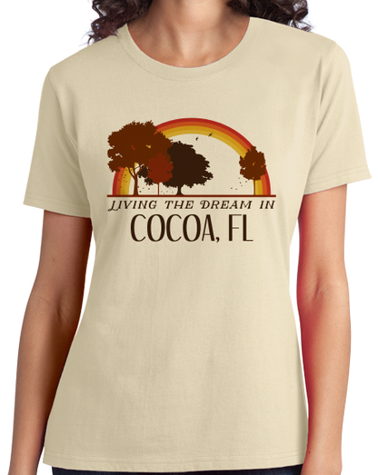 Ladies Natural Living the Dream in Cocoa, FL | Retro Unisex  T-shirt