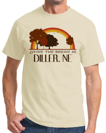 Standard Natural Living the Dream in Diller, NE | Retro Unisex  T-shirt