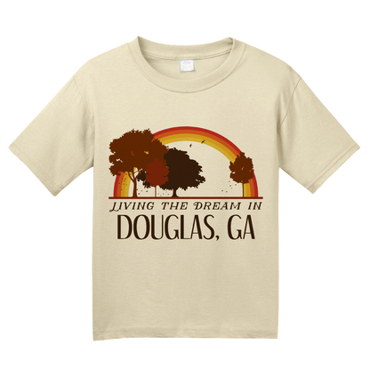 Youth Natural Living the Dream in Douglas, GA | Retro Unisex  T-shirt