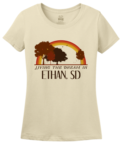 Ladies Natural Living the Dream in Ethan, SD | Retro Unisex  T-shirt
