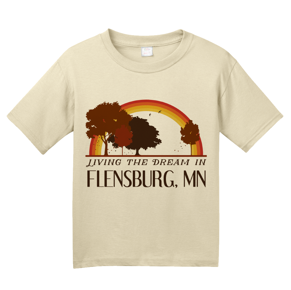 Youth Natural Living the Dream in Flensburg, MN | Retro Unisex  T-shirt