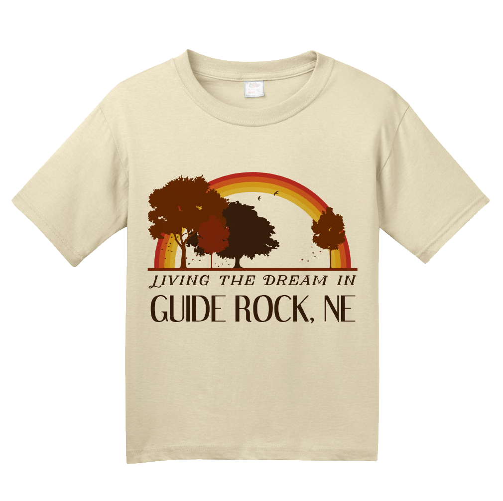 Youth Natural Living the Dream in Guide Rock, NE | Retro Unisex  T-shirt