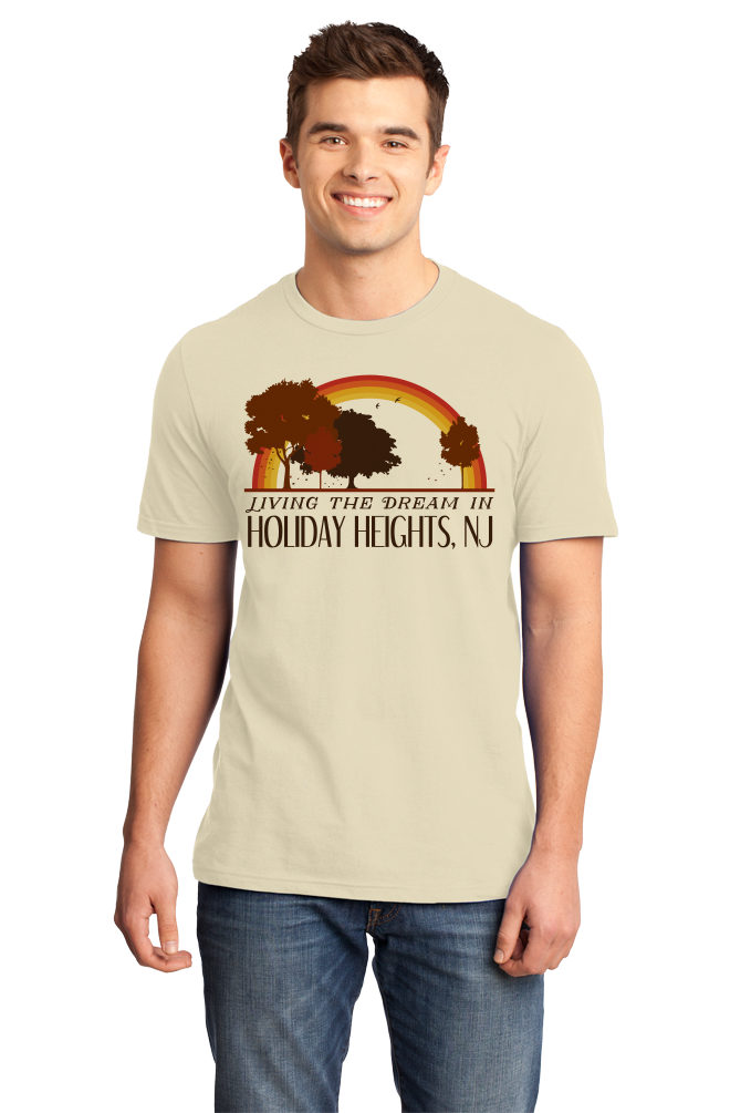 Standard Natural Living the Dream in Holiday Heights, NJ | Retro Unisex  T-shirt