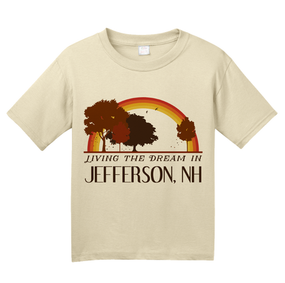 Youth Natural Living the Dream in Jefferson, NH | Retro Unisex  T-shirt