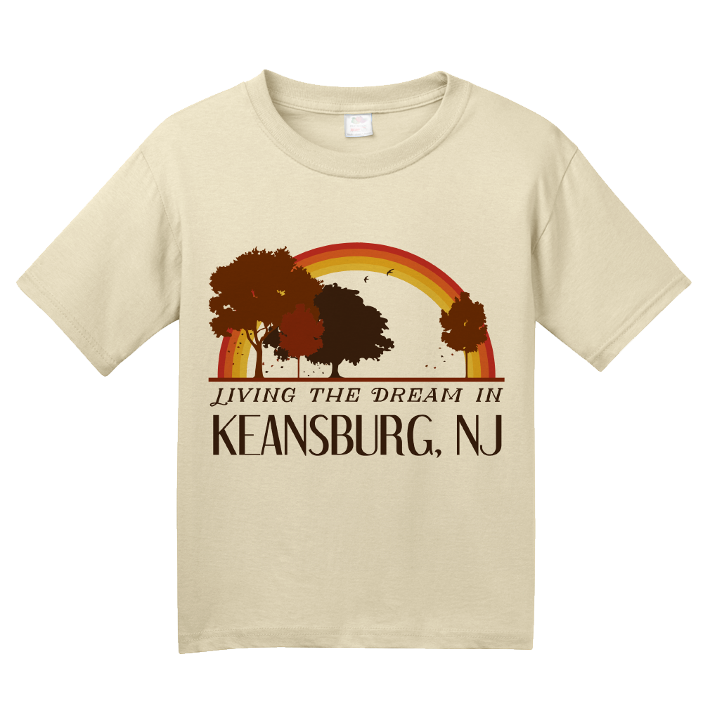 Youth Natural Living the Dream in Keansburg, NJ | Retro Unisex  T-shirt
