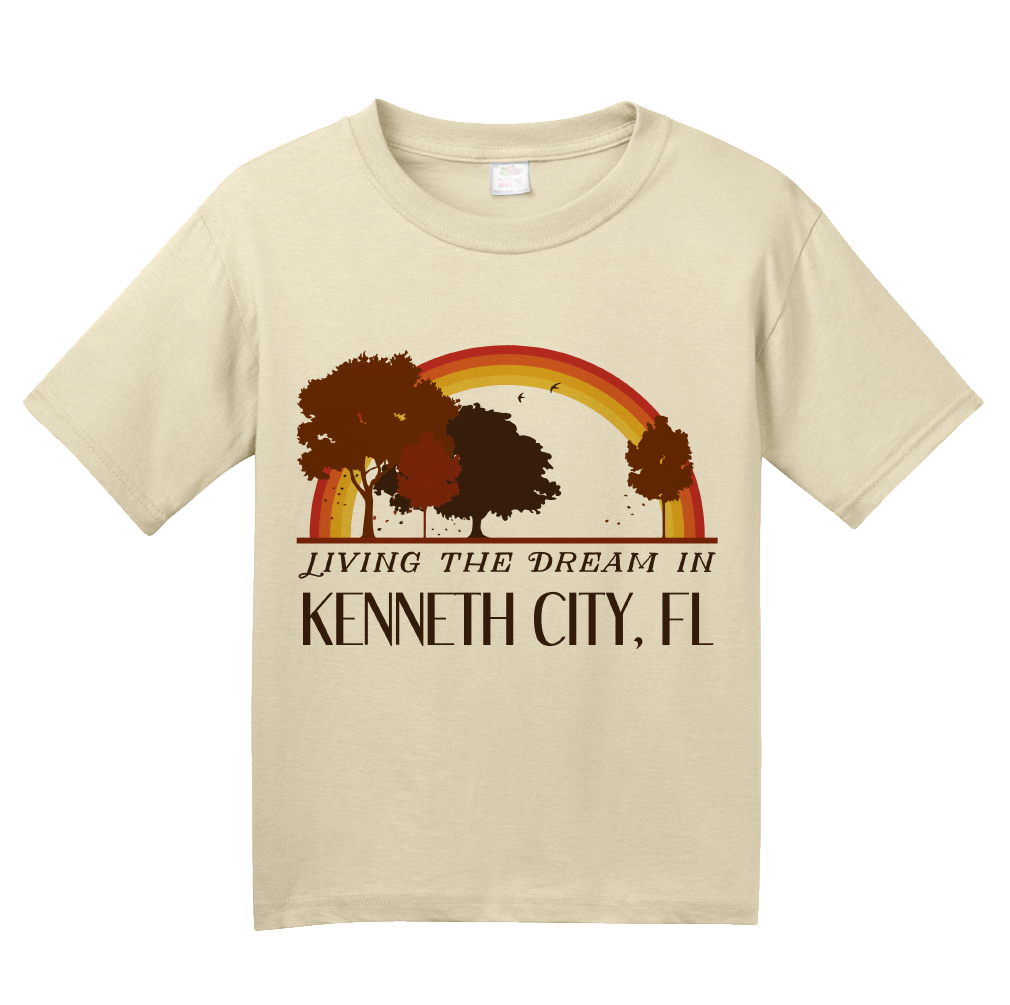 Youth Natural Living the Dream in Kenneth City, FL | Retro Unisex  T-shirt