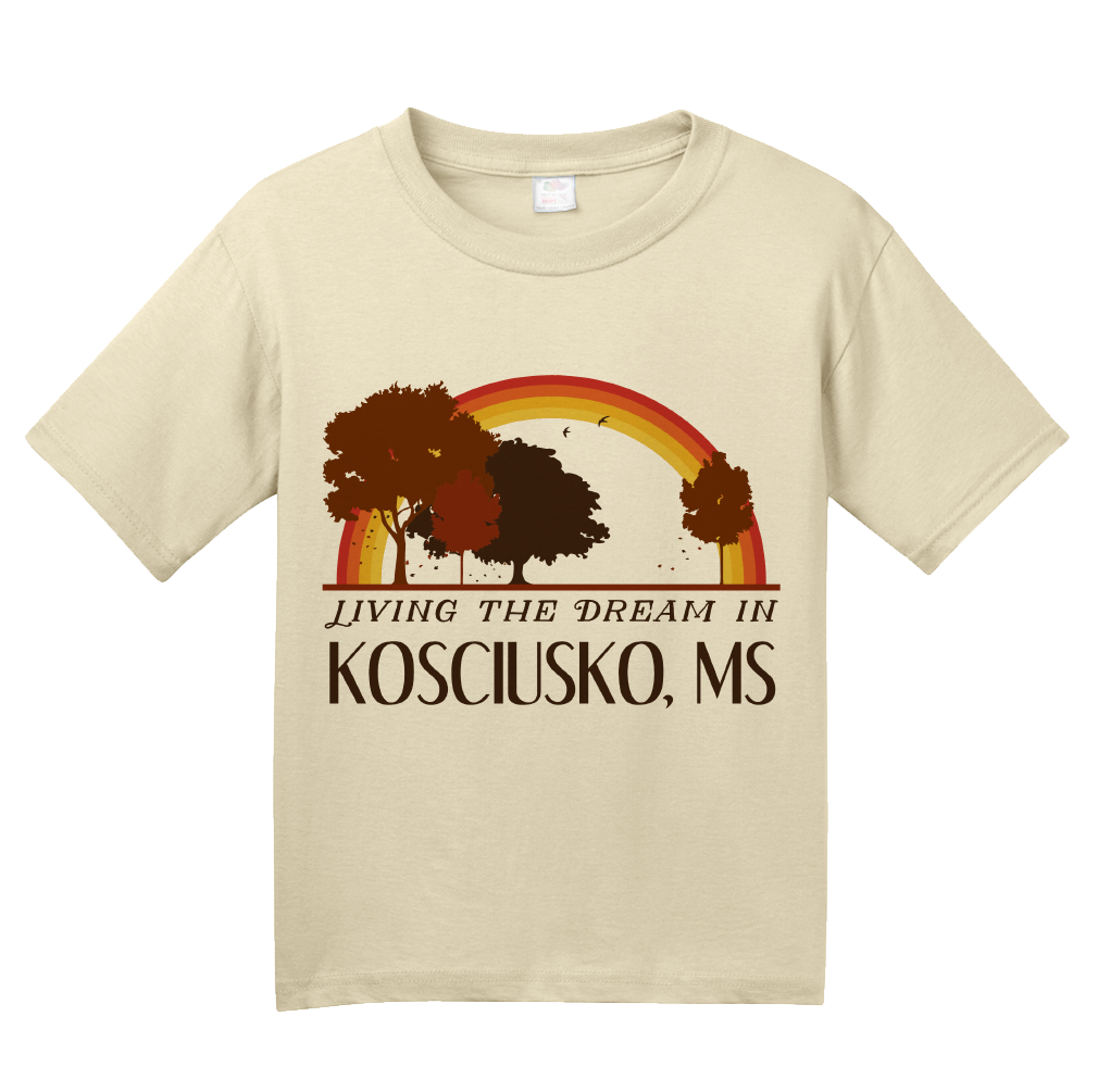 Youth Natural Living the Dream in Kosciusko, MS | Retro Unisex  T-shirt