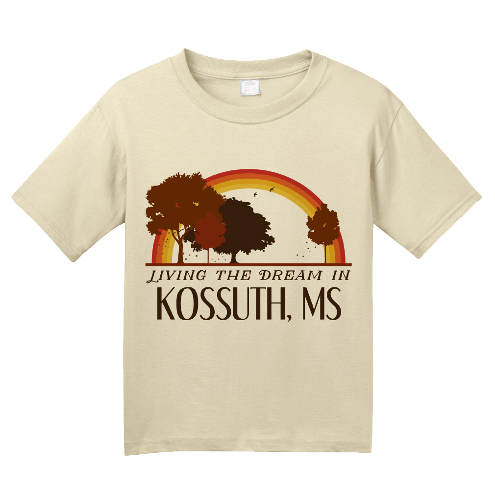 Youth Natural Living the Dream in Kossuth, MS | Retro Unisex  T-shirt