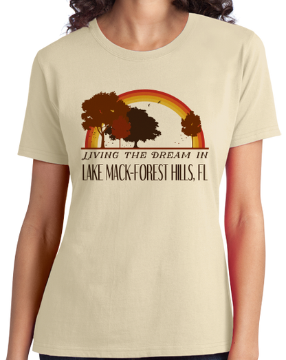 Ladies Natural Living the Dream in Lake Mack-Forest Hills, FL | Retro Unisex  T-shirt