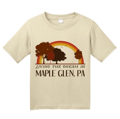 Youth Natural Living the Dream in Maple Glen, PA | Retro Unisex  T-shirt