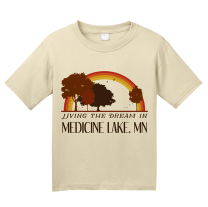 Youth Natural Living the Dream in Medicine Lake, MN | Retro Unisex  T-shirt