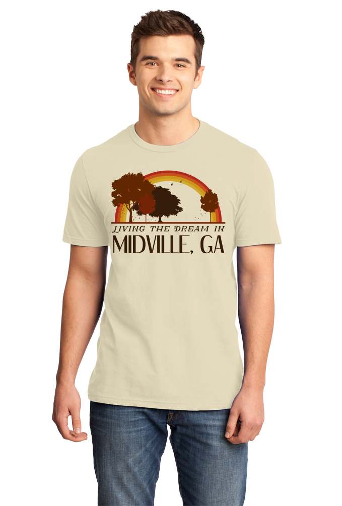 Standard Natural Living the Dream in Midville, GA | Retro Unisex  T-shirt