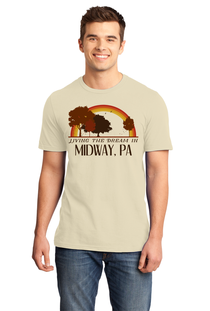 Standard Natural Living the Dream in Midway, PA | Retro Unisex  T-shirt