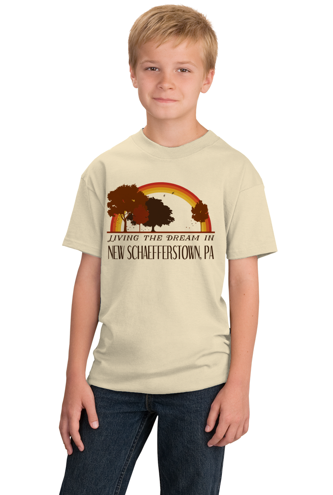 Youth Natural Living the Dream in New Schaefferstown, PA | Retro Unisex  T-shirt
