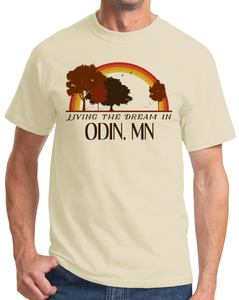 Standard Natural Living the Dream in Odin, MN | Retro Unisex  T-shirt
